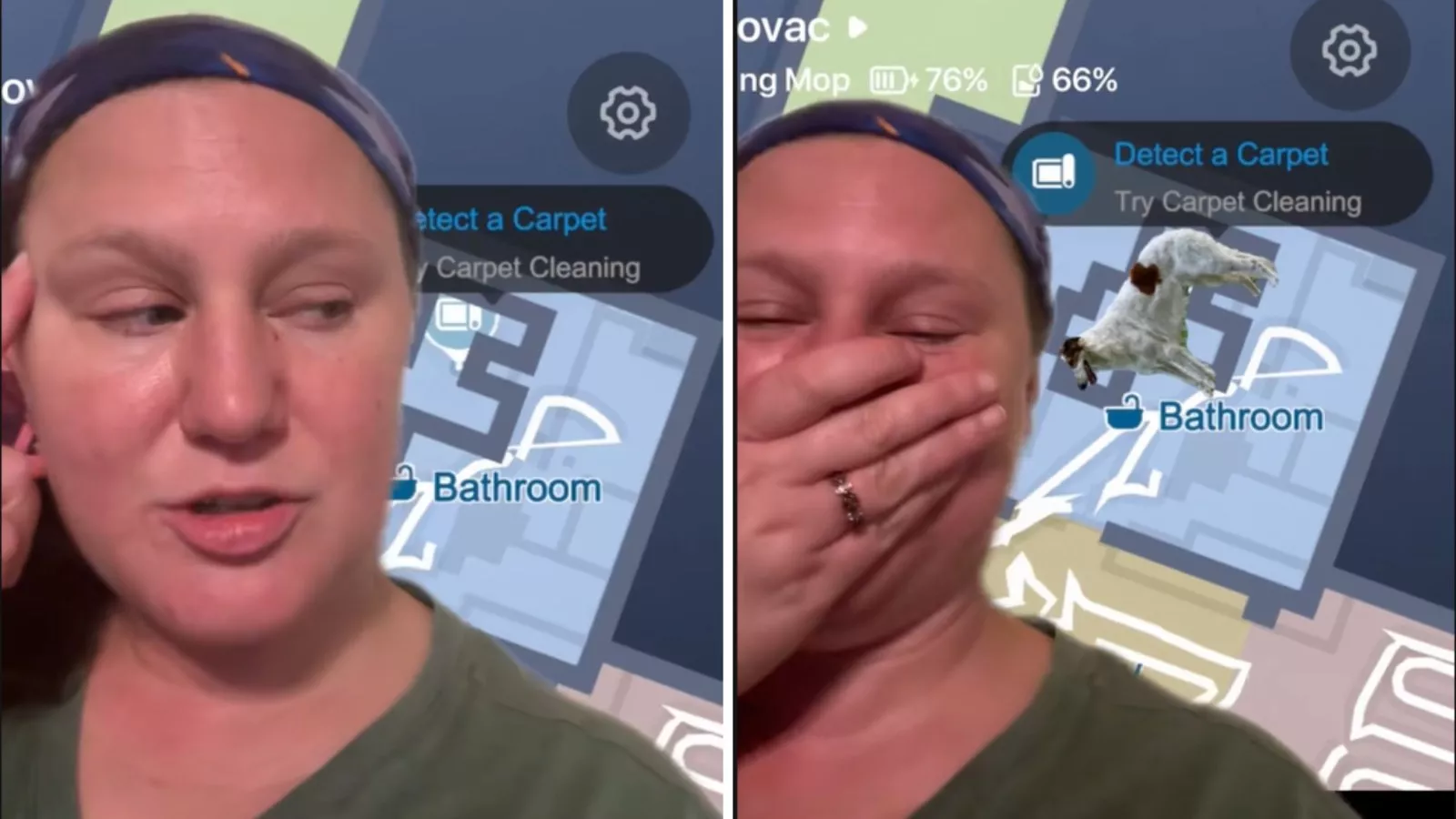 When the Robot Vacuum Tried to Clean the Dog: A Bathroom Mishap That Had Everyone Laughing